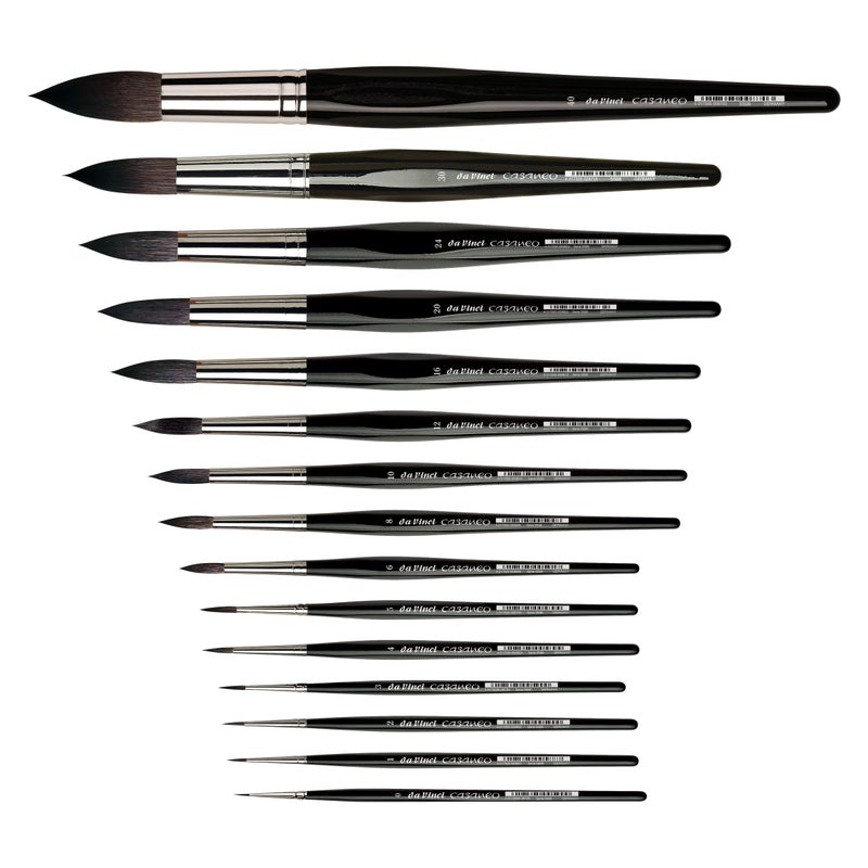 da Vinci Watercolor Series 5598 Casaneo Paint Brush, Round New Wave Synthetics, Size 6 - Image 5
